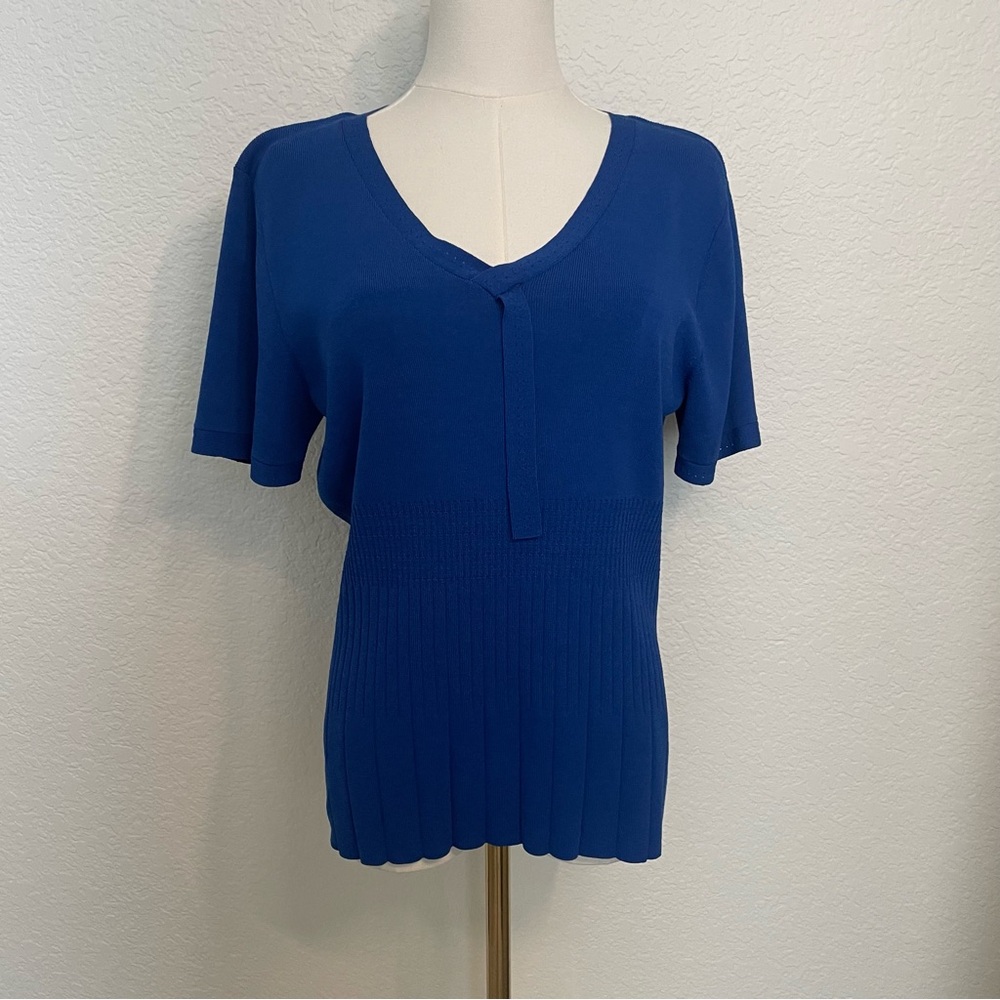 Pendleton Deep Blue Short Sleeve Blouse